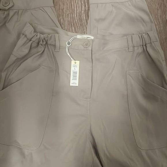 Max Studio Women's Soft Twill Cargo Jogger Pant Beige Tan Size Large NWT - Picture 11 of 11